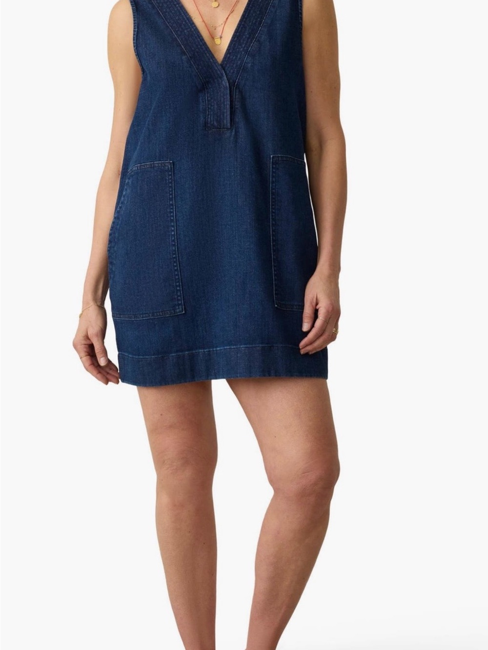 Faherty Azure Mini Denim Dress